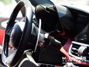 Alfa Romeo Giulia Steering Wheel Trim - Carbon Fiber - Shroud - LHD
